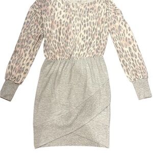 Venus Leopard Print and Gray Dress